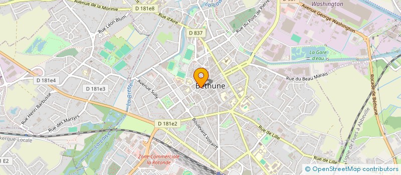 localisation de l'entreprise GROSSO MODO 2 à BETHUNE