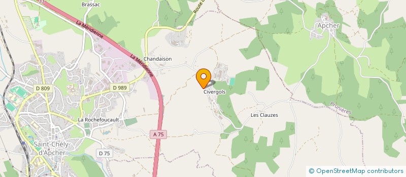 localisation de l'entreprise GROUP ACHAT COMITE ETS CAS CIVERGOLS à SAINT-CHELY-D'APCHER