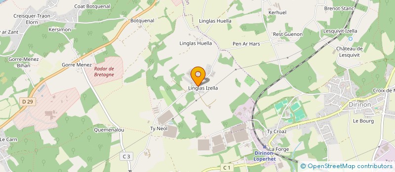 localisation de l'entreprise GROUP AGRIC BIOLO TREGOR ARREE LEON  LOPERHET