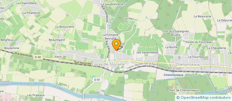 localisation de l'entreprise GROUP. D EMPL DU PERE AUGUSTE  CIVRAY-DE-TOURAINE