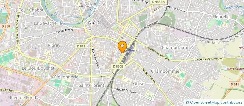 localisation de l'entreprise GROUP D'ETUDES OXYOLOGIQUES DEUX SEVRES  NIORT