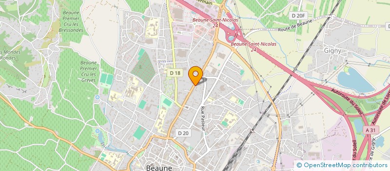 localisation de l'entreprise GROUP.DES ASSOC.VITICOLES DE COTE D OR à BEAUNE
