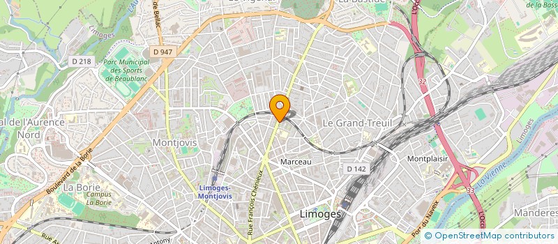 localisation de l'entreprise GROUP. DES ELEVEURS VIANDE ET ASSOCIES à LIMOGES