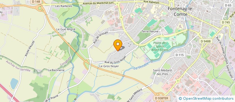 localisation de l'entreprise GROUP DES FONDEURS DE L'OUEST  FONTENAY-LE-COMTE