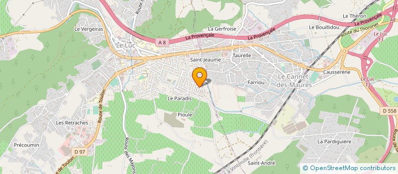 localisation de l'entreprise GROUP DEV CHATAIGNERAIE DU VAR à LES MAYONS