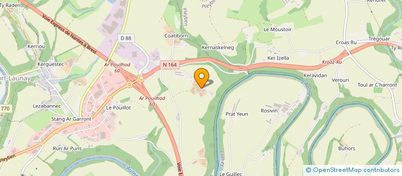 localisation de l'entreprise GROUP EMPL CAUGANT BERNARD  CHATEAULIN