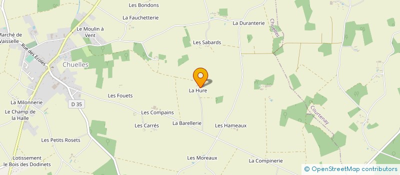localisation de l'entreprise GROUP EMPL DE LA HURE à CHUELLES