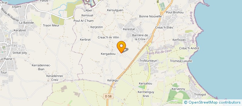 localisation de l'entreprise GROUP EMPL KERALSTRO  ROSCOFF