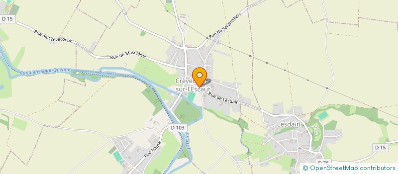 localisation de l'entreprise GROUP EMPLOYEURS RAMASSAGE VOLAILLES à CREVECŒUR-SUR-L'ESCAUT
