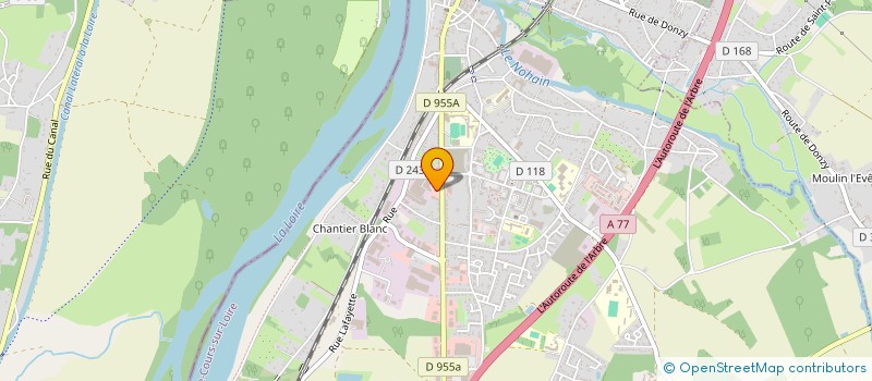 localisation de l'entreprise GROUP ENT REG EQUIP BELLEVILLE à COSNE-COURS-SUR-LOIRE