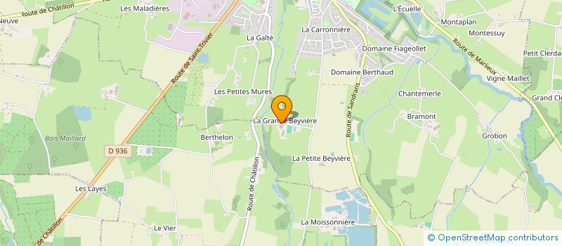 localisation de l'entreprise GROUP FONCIER RURAL LAGRANDE BEYVIERE  CHATILLON-SUR-CHALARONNE