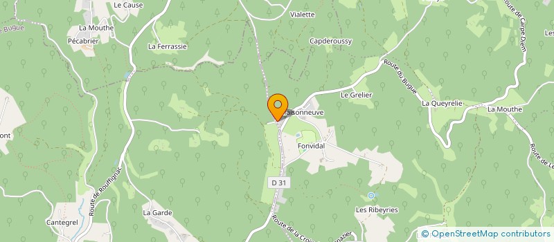 localisation de l'entreprise GROUP FOREST LA FORET DE ROUFINOUX  TURSAC