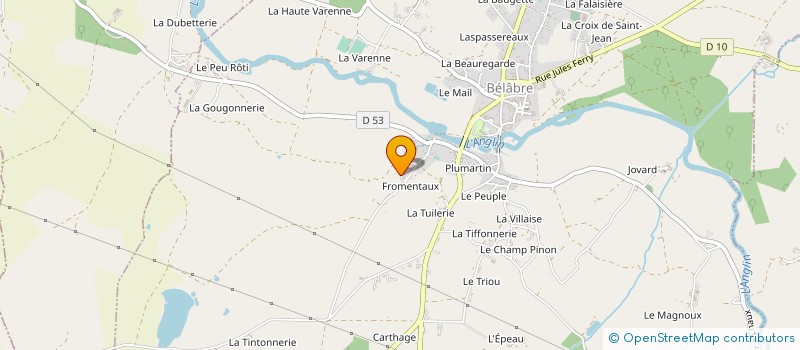 localisation de l'entreprise GROUP FOREST TERRIER PORCHER à BELABRE