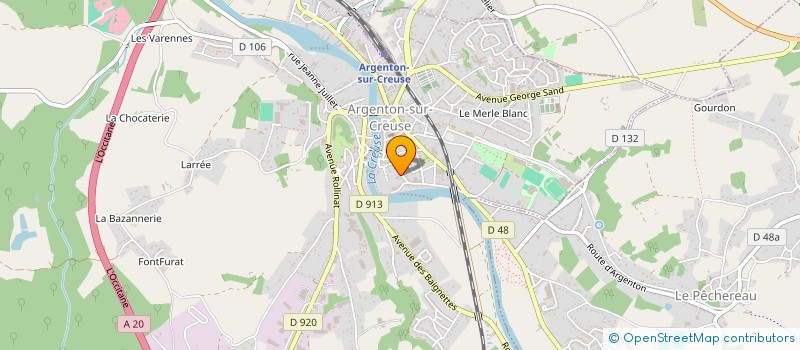 localisation de l'entreprise GROUP FORESTIER BOIS CHABENET à ARGENTON-SUR-CREUSE