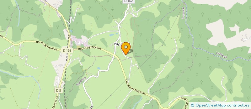 localisation de l'entreprise GROUP FORESTIER DES ALISIERS  MEYMAC