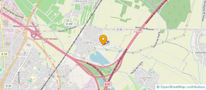 localisation de l'entreprise GROUP FORESTIER DES BOIS DE ST LOUP  DIJON