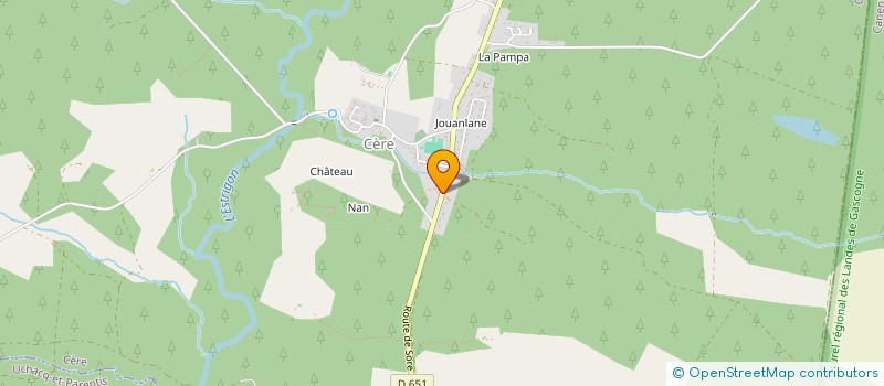 localisation de l'entreprise GROUP FORESTIER DOMAINE POYFERRE DE CERE  CERE