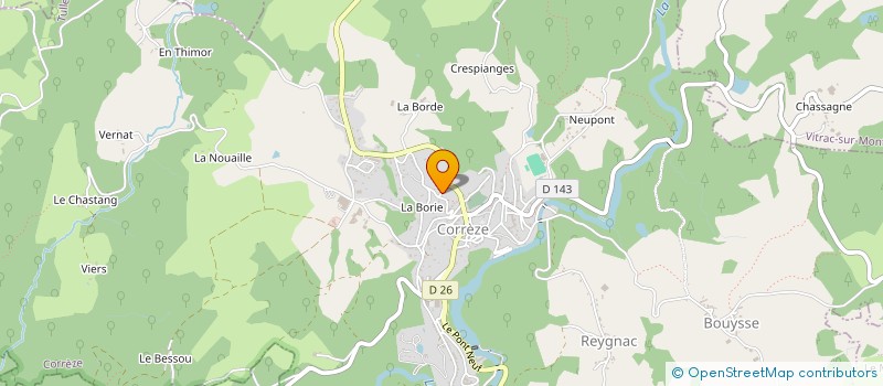 localisation de l'entreprise GROUP FORESTIER HAUTE MOYENNE CORREZE  CORREZE