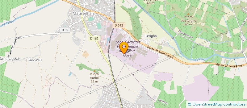localisation de l'entreprise GROUP M.E.I.  BEZIERS