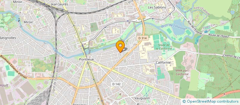 localisation de l'entreprise GROUP PRATI CLINI PASTEUR TERTRE ROUGE  LE MANS