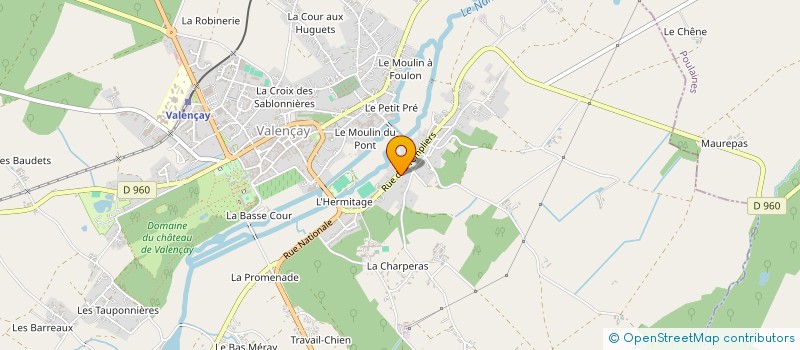 localisation de l'entreprise GROUP PROFES DES ENTREPRENEURS TRAV AGRI à VALENCAY