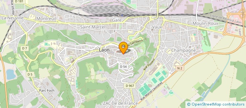 localisation de l'entreprise GROUP RECHER EDUC VIE SOCIALE à LAON