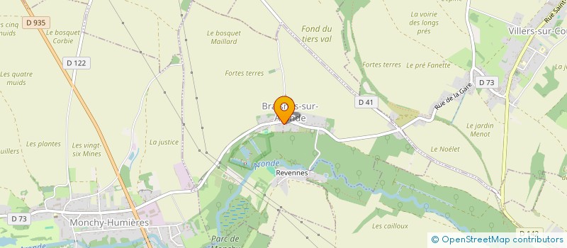localisation de l'entreprise GROUP'SERVICES SARL à BRAISNES-SUR-ARONDE