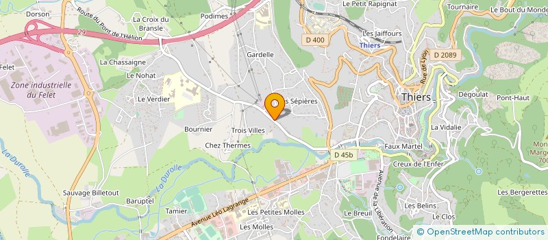 localisation de l'entreprise GROUP USAGERS ABATTOIR THIERS à THIERS