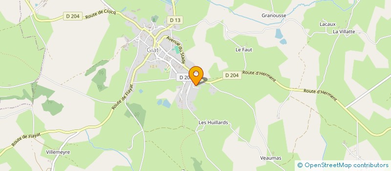 localisation de l'entreprise GROUP USAGERS DE L ABATTOIR DE GIAT à GIAT