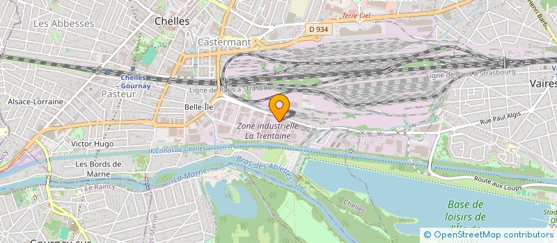 localisation de l'entreprise GROUPAGE TRANSIT AFFRETEMENT à CHELLES