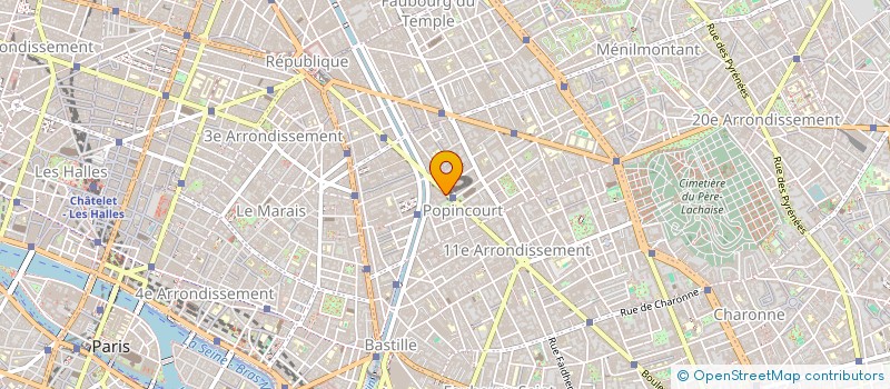 localisation de l'entreprise GROUPE 74 BD VOLTAIRE  PARIS