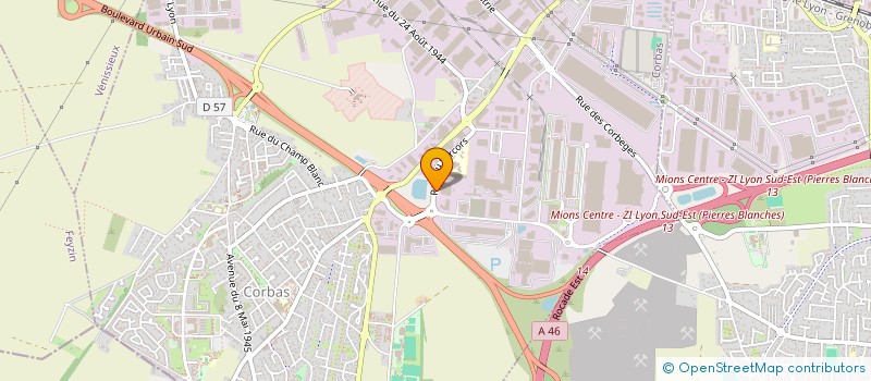 localisation de l'entreprise GROUPE A. PAVIOT  CORBAS