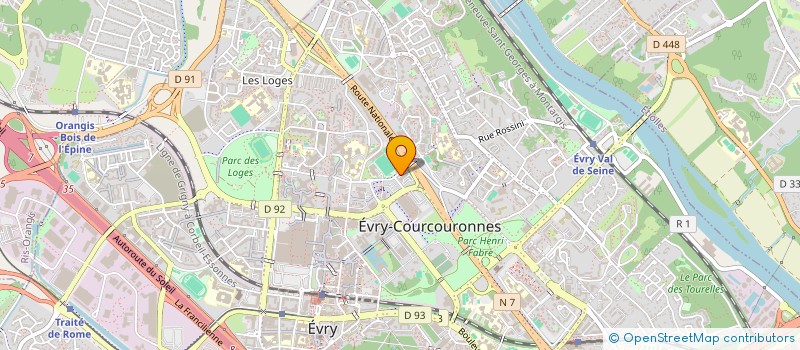 localisation de l'entreprise GROUPE ACCORD IMMOBILIER DES MONCEAUX à EVRY-COURCOURONNES