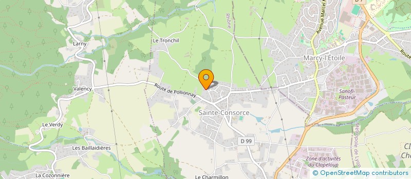 localisation de l'entreprise GROUPE AE  SAINTE-CONSORCE