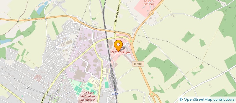 localisation de l'entreprise GROUPE AF  GIEN