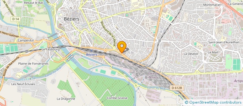 localisation de l'entreprise GROUPE AJ  BEZIERS