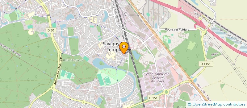 localisation de l'entreprise GROUPE ANIMATION MAGASINS ALIMENTAIRES  SAVIGNY-LE-TEMPLE