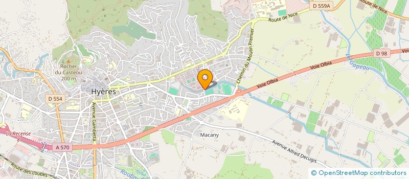 localisation de l'entreprise GROUPE ANIMATION QUARTIER LA GARE à HYERES