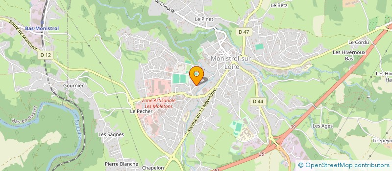 localisation de l'entreprise GROUPE ARCHEOLOGIQUE DU VELAY à MONISTROL-SUR-LOIRE