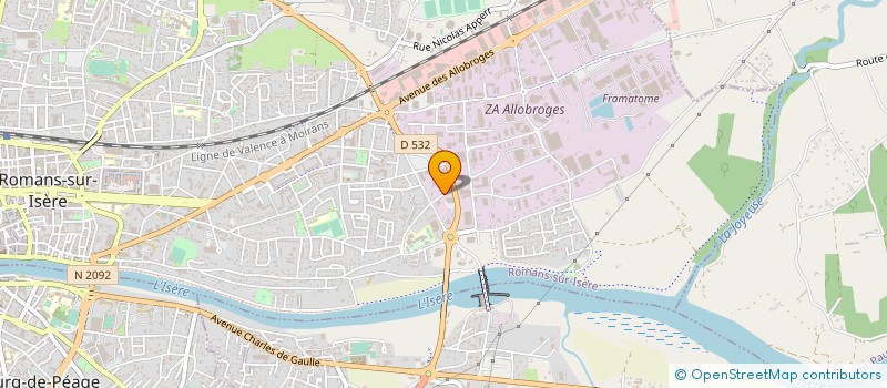 localisation de l'entreprise GROUPE ARCHER à ROMANS-SUR-ISERE