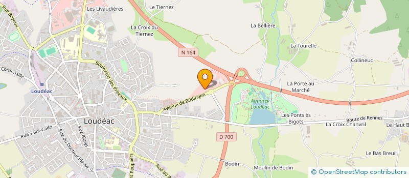 localisation de l'entreprise GROUPE ART ET CONCEPT PAYSAGERS à LOUDEAC