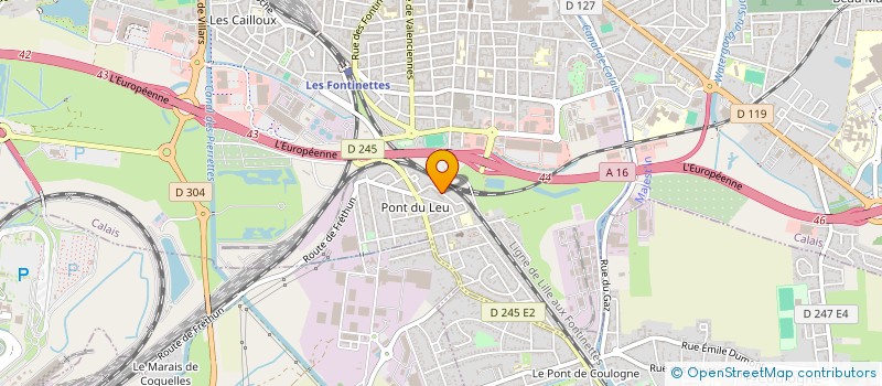 localisation de l'entreprise GROUPE ARTISTIQUE DES CHEMINOTS DE CALAIS à CALAIS