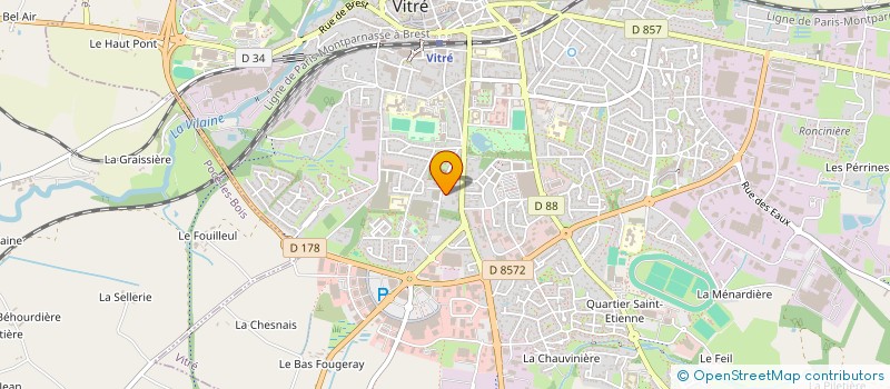 localisation de l'entreprise GROUPE ARTISTIQUE DU PAYS DE VITRE à VITRE