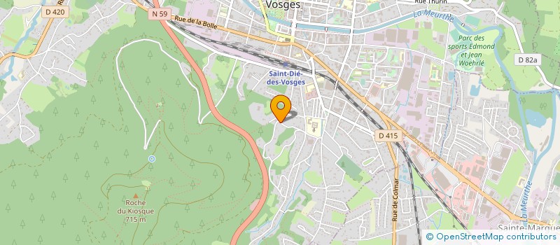 localisation de l'entreprise GROUPE ARTISTIQUE VOSGIEN  SAINT-DIE-DES-VOSGES