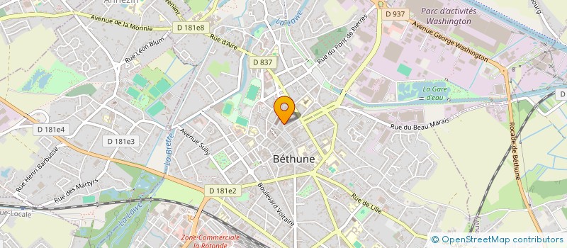 localisation de l'entreprise GROUPE ARTOIS à BETHUNE