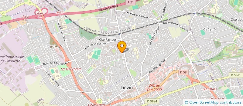 localisation de l'entreprise GROUPE ARTOIS OMNISPORTS ESCALADE  LIEVIN