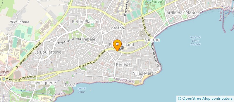 localisation de l'entreprise GROUPE ATLANTIQUE SECURITE ENVIRONNEMENT TRAVAIL  SAINT-NAZAIRE