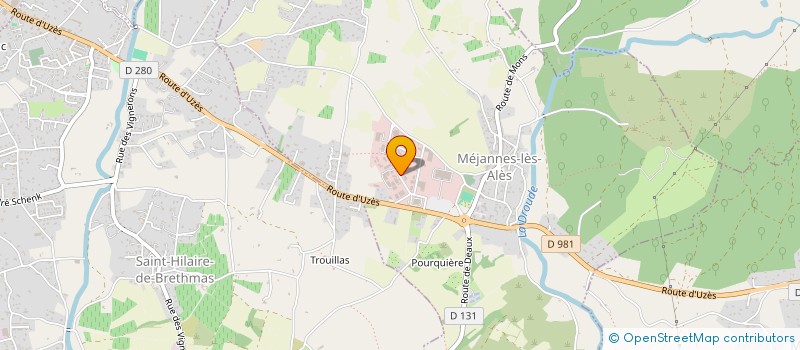 localisation de l'entreprise GROUPE BA PROD  MEJANNES-LES-ALES