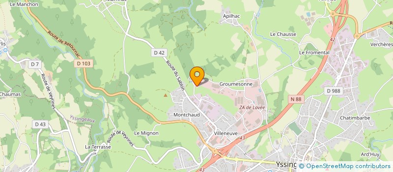 localisation de l'entreprise GROUPE BELD  YSSINGEAUX