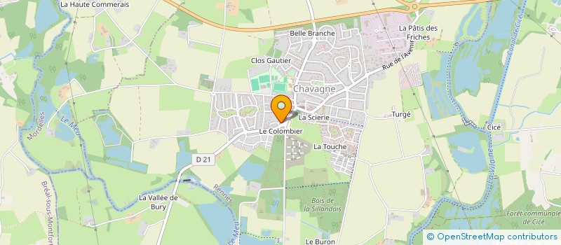 localisation de l'entreprise GROUPE BRETAGNE PAYS DE LOIRE DE LA SPP  CHAVAGNE